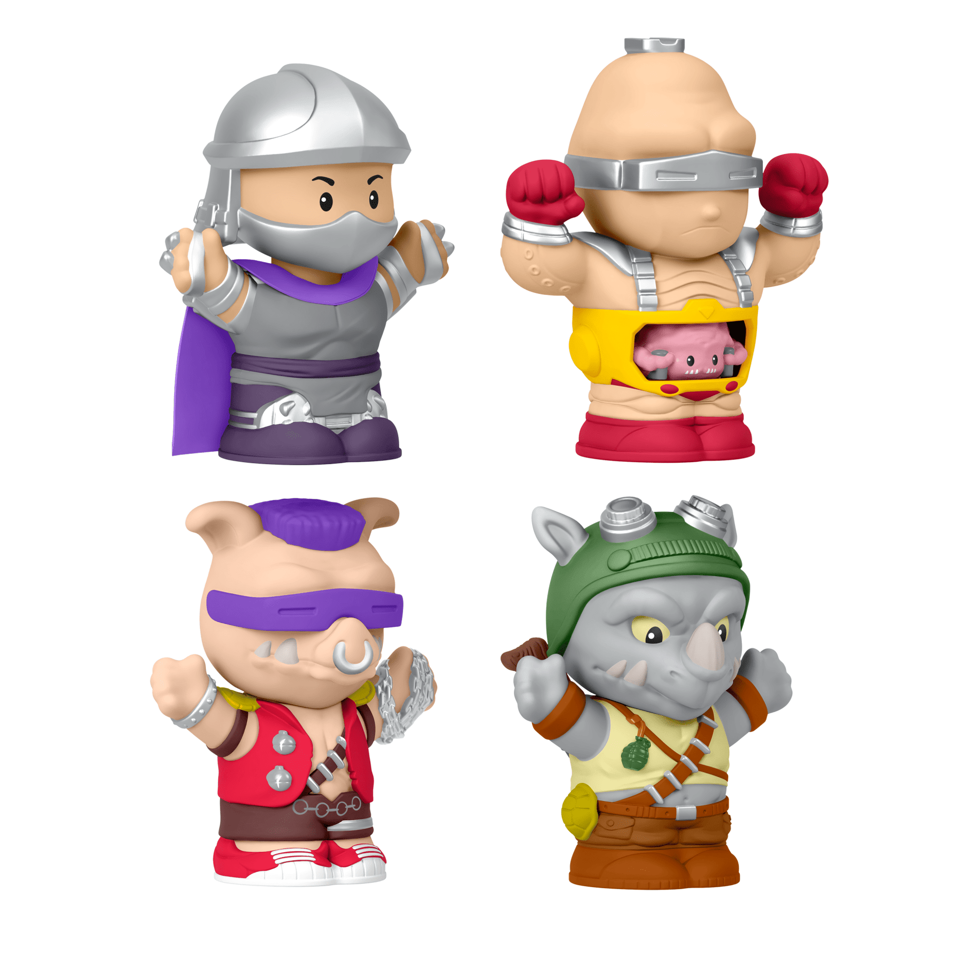 Little People Collector Teenage Mutant Ninja Turtles: Villains Special Edition Set - Bộ 4 Mô Hình Nhân Vật Phản Diện Ninja Rùa - Mattel HVG60 - Góc nhìn khác 3