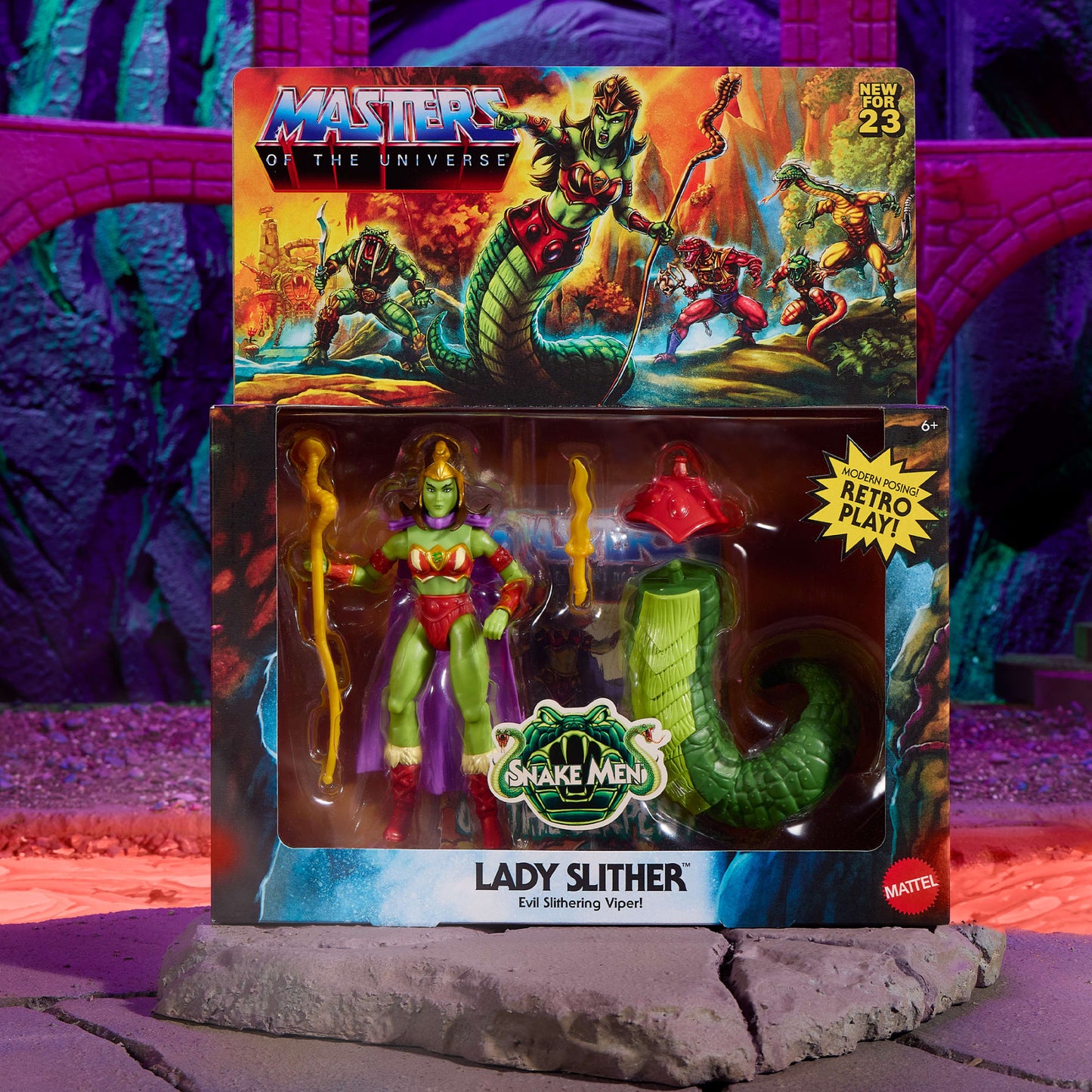 Masters of the Universe Origins Lady Slither Action Figure - Mô Hình Nữ Hoàng Rắn Snake Men - Mattel HPL12 Mattel - ảnh 1 - A