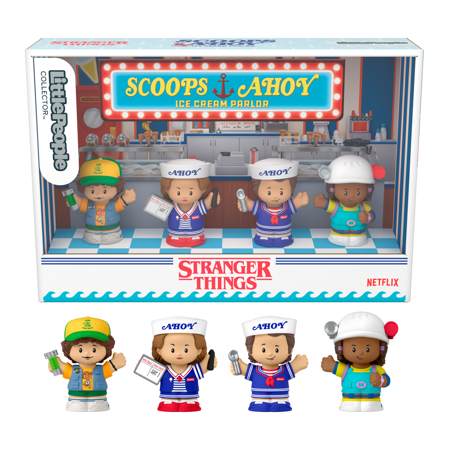 Little People Collector Stranger Things: Scoops Troop Special Edition Set - Bộ Mô Hình Nhân Vật Sưu Tầm Mattel - Hình ảnh sản phẩm