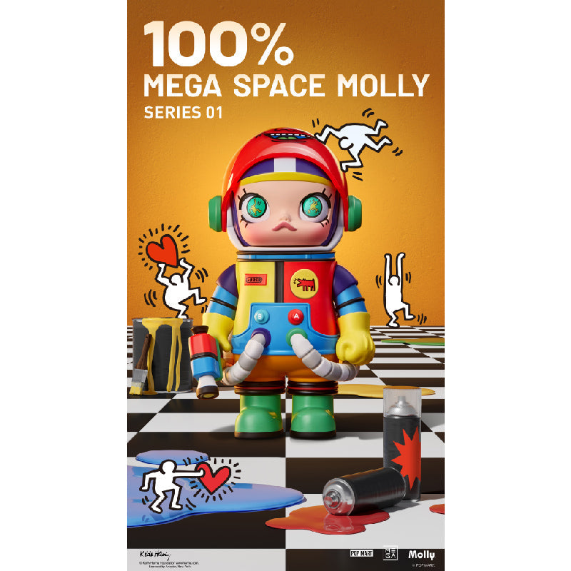 Mega Collection 100% Space Molly Series 1 - Mô hình Blind Box Art Toy - POP MART