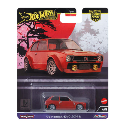 Hot Wheels Car Culture Japan Historics 4: '73 Honda Civic Custom - Mô hình xe ô tô kim loại 1:64 Hot Wheels
