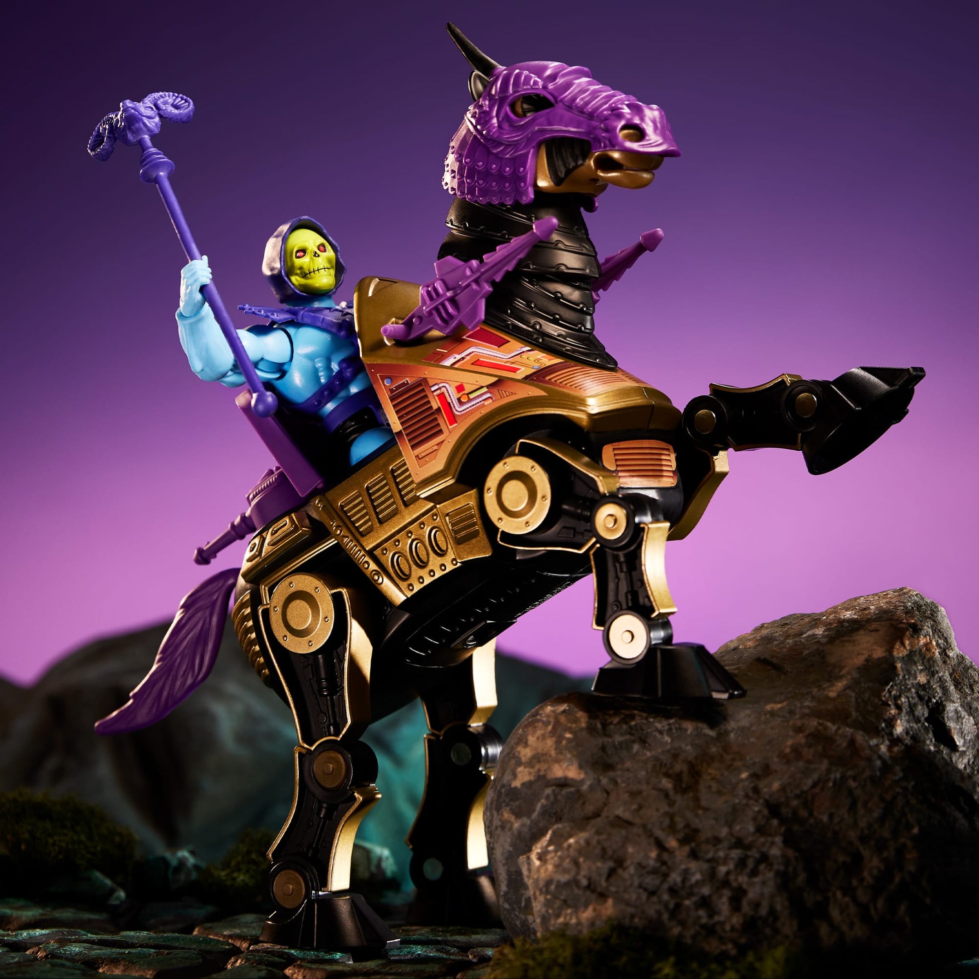 Masters of the Universe Origins Night Stalker Vehicle Mô Hình Chiến Mã Bọc Giáp Mattel HTM99 - Hình ảnh bổ sung 5