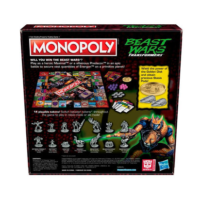 Monopoly: Transformers Beast Wars Edition - Trò chơi Board Game cho trẻ từ 8 tuổi trở lên