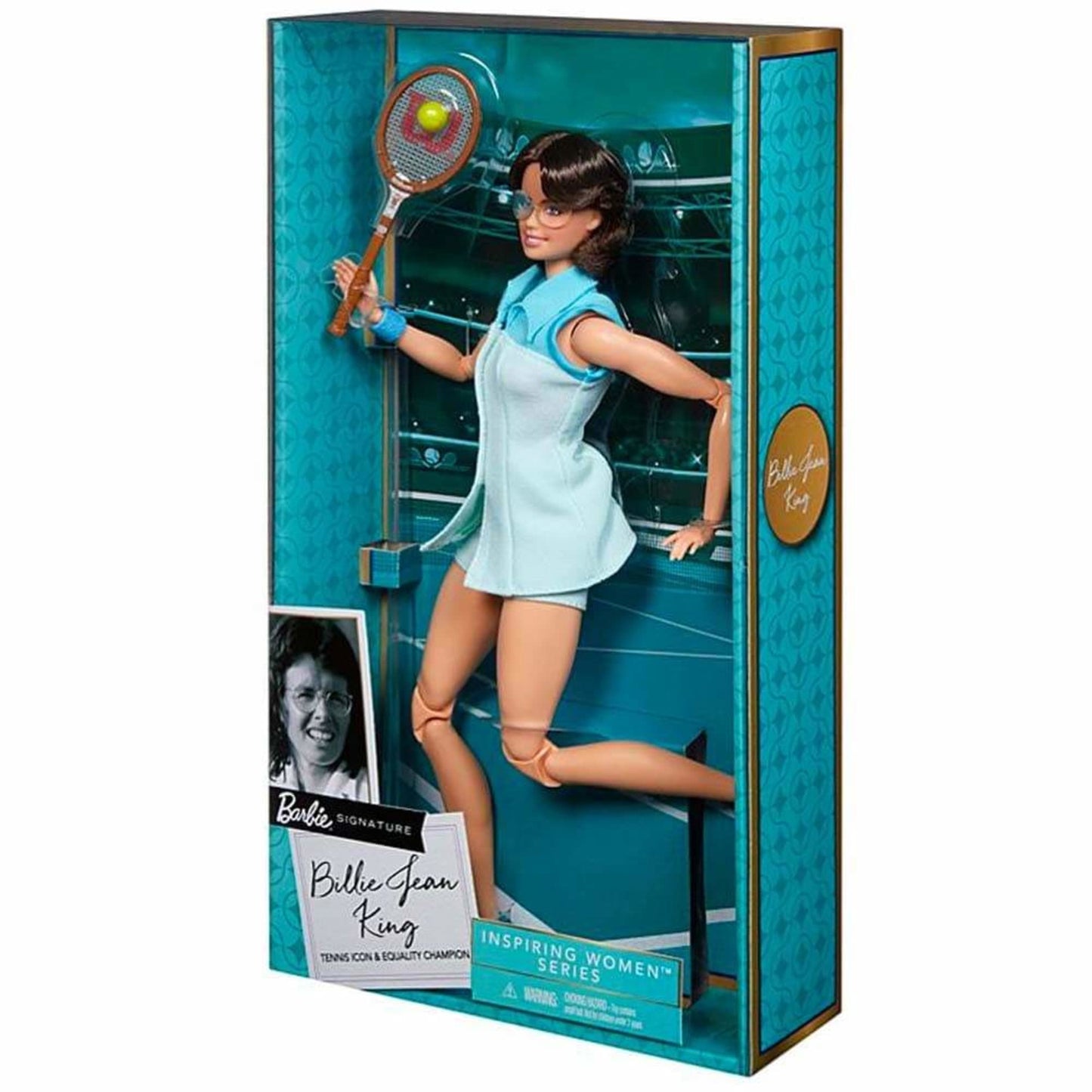 Billie Jean King Barbie Inspiring Women Series Doll - Búp bê Sưu tầm Huyền thoại Quần vợt - Mattel GHT85