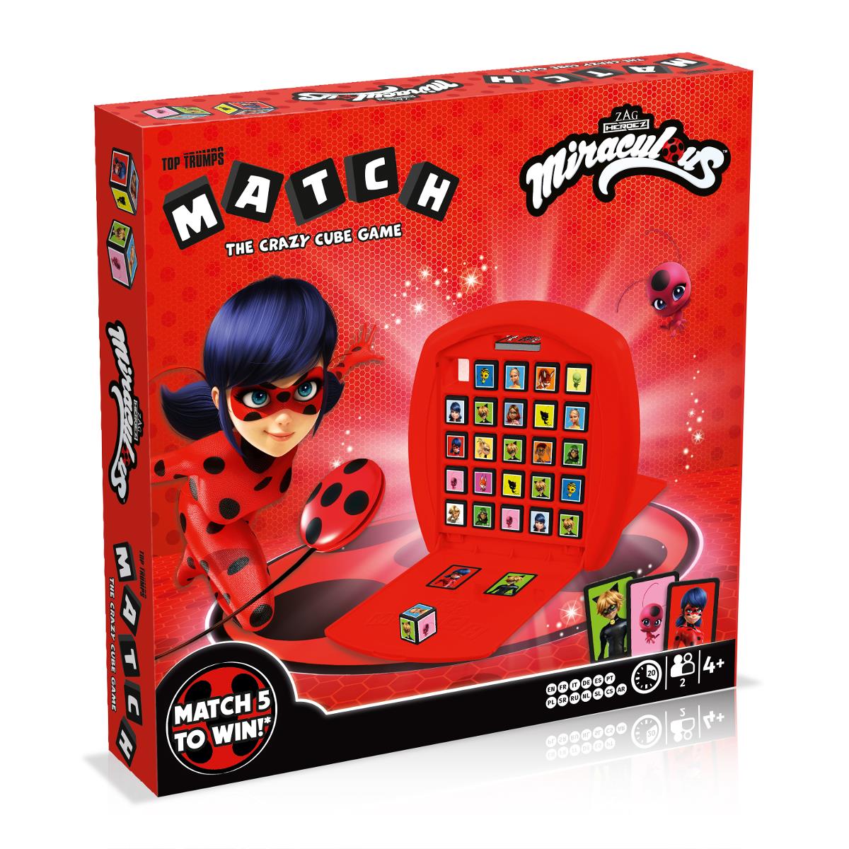 Miraculous Top Trumps Match - The Crazy Cube Game - Trò Chơi Xếp Hình Lập Phương - Winning Moves - Hình ảnh sản phẩm