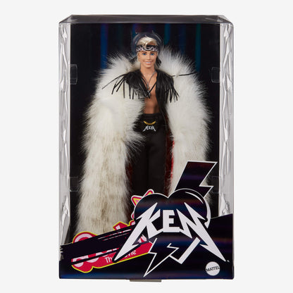 Ken Doll in Faux Fur Coat and Black Fringe Vest – Barbie The Movie - Búp Bê Sưu Tầm Cao Cấp Barbie Signature HRF31