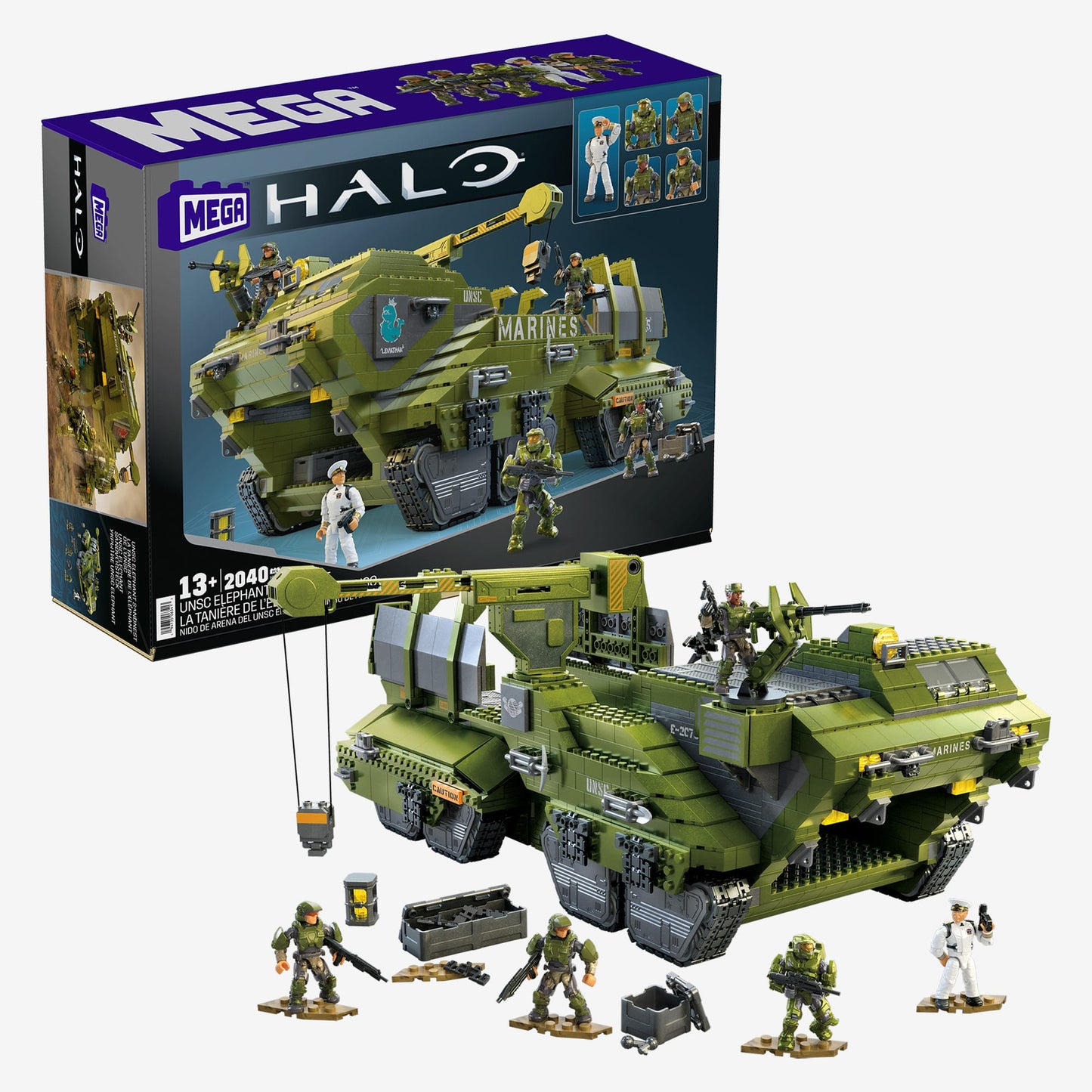 MEGA Halo UNSC Elephant Sandnest Building Kit - Bộ Lắp Ráp Xe Vận Tải Behemoth - MEGA