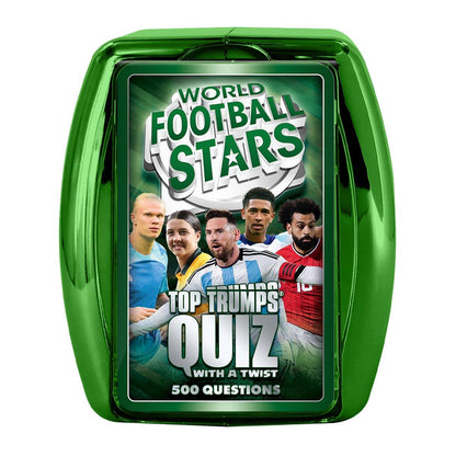 World Football Stars Green Top Trumps Quiz Card Game - Trò Chơi Thẻ Bài Đố Vui Bóng Đá - Winning Moves - Hình ảnh sản phẩm