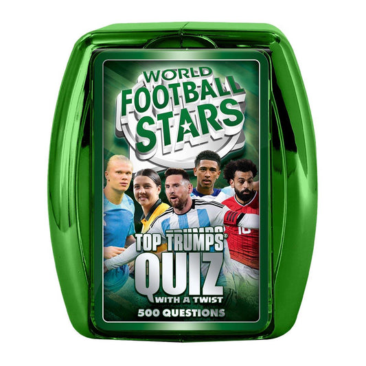 World Football Stars Green Top Trumps Quiz Card Game - Trò Chơi Thẻ Bài Đố Vui Bóng Đá - Winning Moves - Hình ảnh sản phẩm