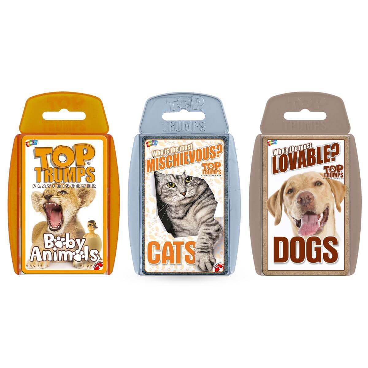 Cute Animals Top Trumps 3 Pack Bundle - Bộ 3 Trò Chơi Thẻ Bài Động Vật - Winning Moves - Hình ảnh sản phẩm