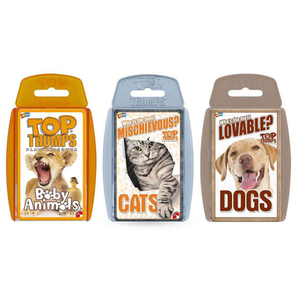 Cute Animals Top Trumps 3 Pack Bundle - Bộ 3 Trò Chơi Thẻ Bài Động Vật - Winning Moves - Hình ảnh sản phẩm