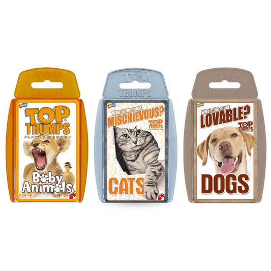 Cute Animals Top Trumps 3 Pack Bundle - Bộ 3 Trò Chơi Thẻ Bài Động Vật - Winning Moves - Hình ảnh sản phẩm