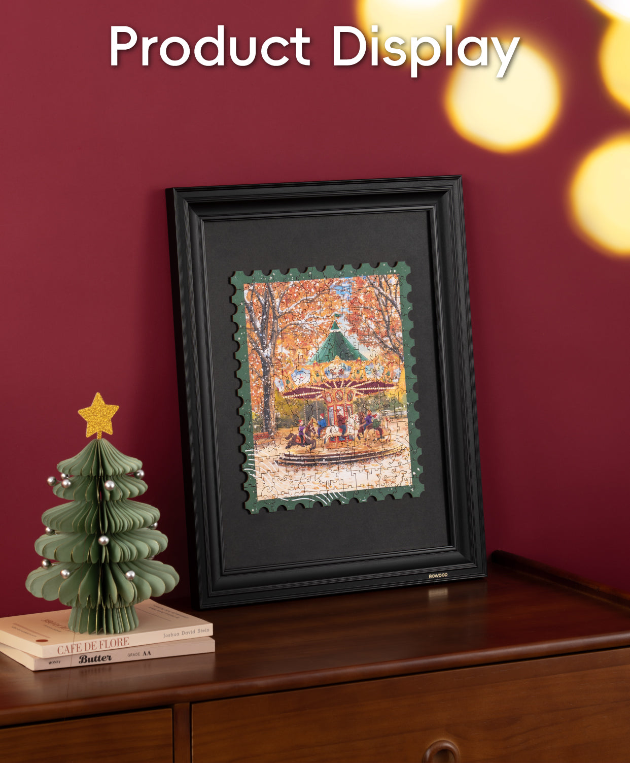 Rowood Golden Autumn Carousel Wooden Jigsaw Puzzle TA008 - Mô hình lắp ráp gỗ 3D Vòng quay ngựa gỗ - Rolife