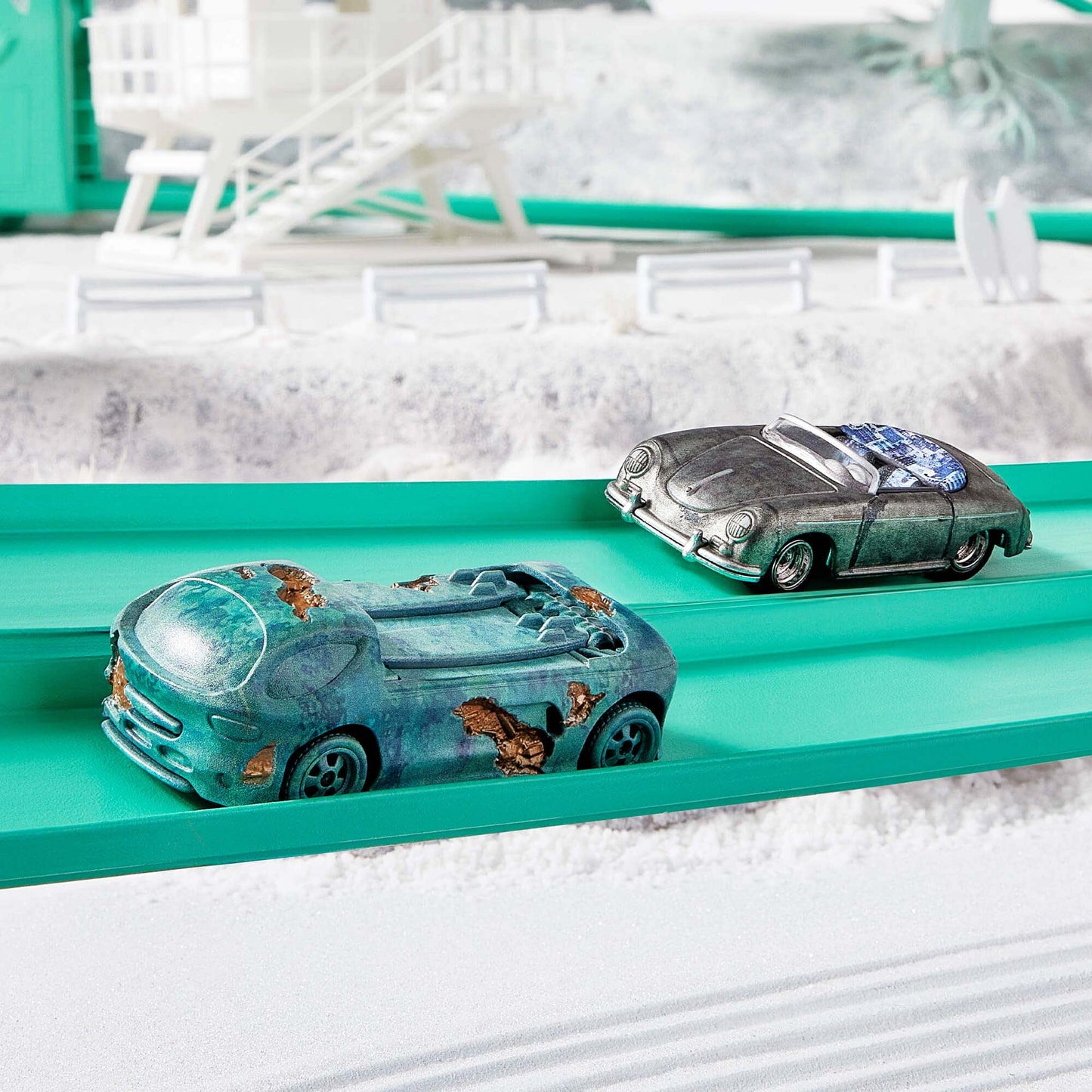 Hot Wheels x Daniel Arsham Complete Car and Rally Case Set - Bộ Sưu Tập Xe Mô Hình Nghệ Thuật Cao Cấp - Mattel Creations