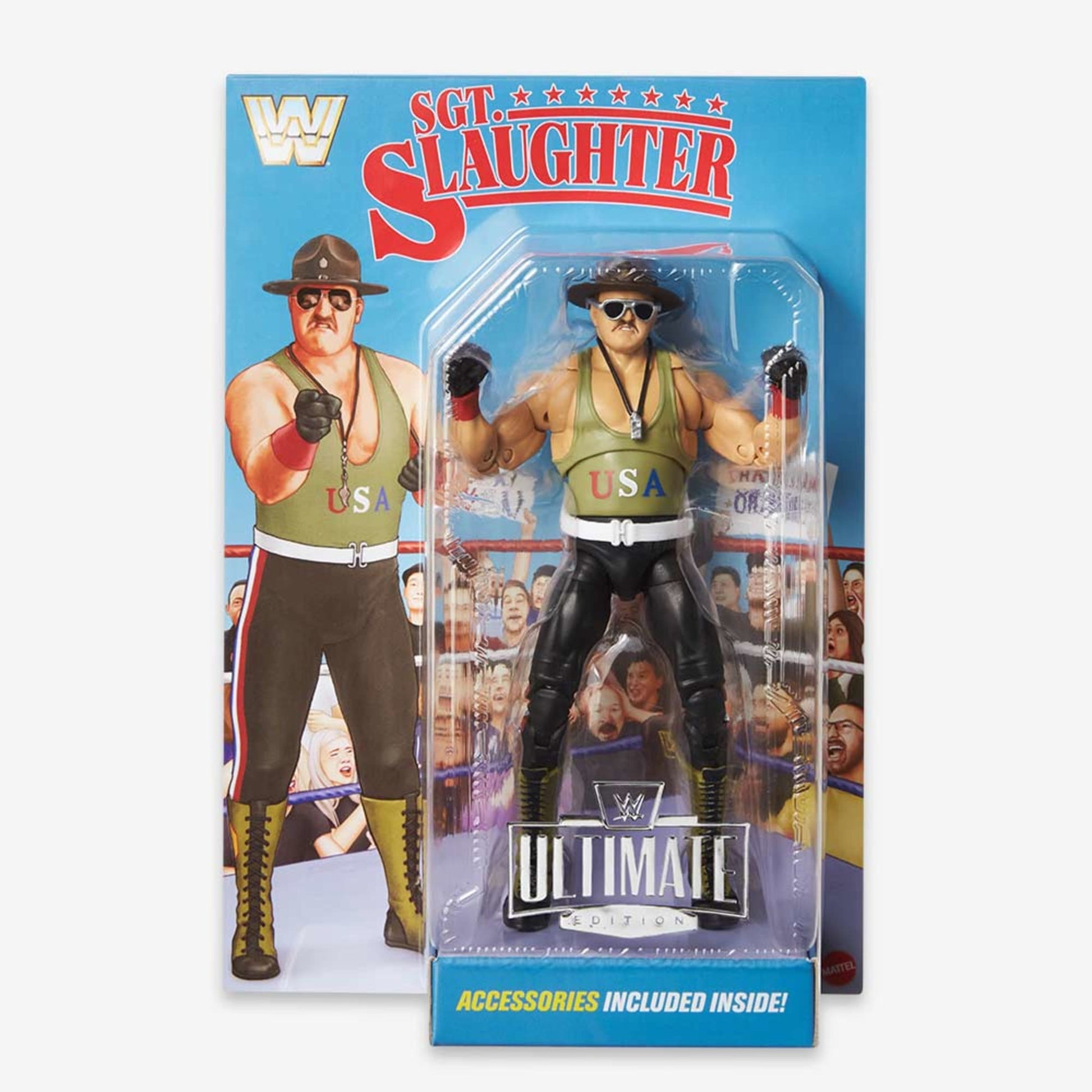 WWE Ultimate Edition Sgt. Slaughter action figure - Mô hình hành động Mattel - Hình ảnh bổ sung 4