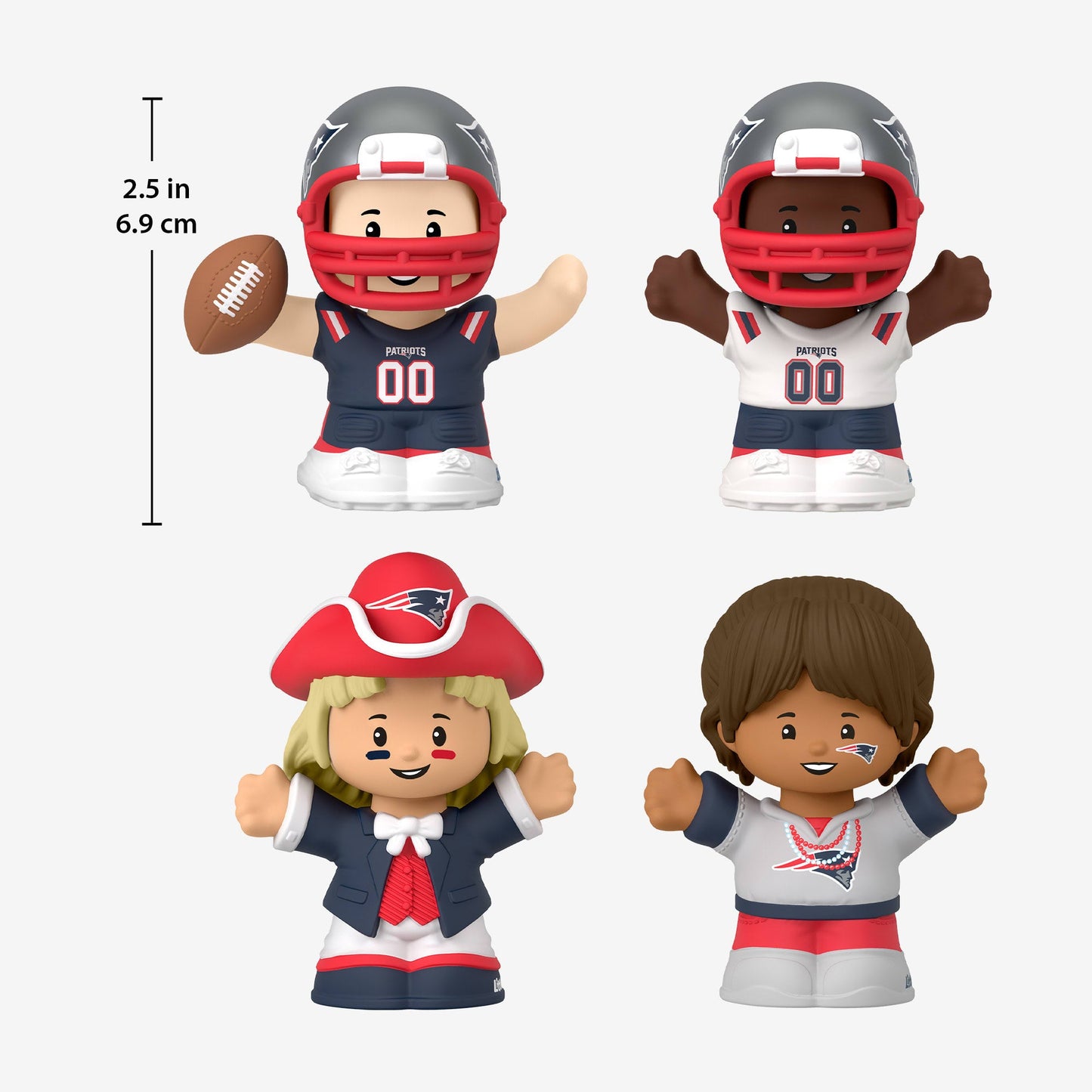 Little People Collector x NFL New England Patriots Set - Bộ Mô Hình Đồ Chơi Sưu Tầm NFL Mattel HND12