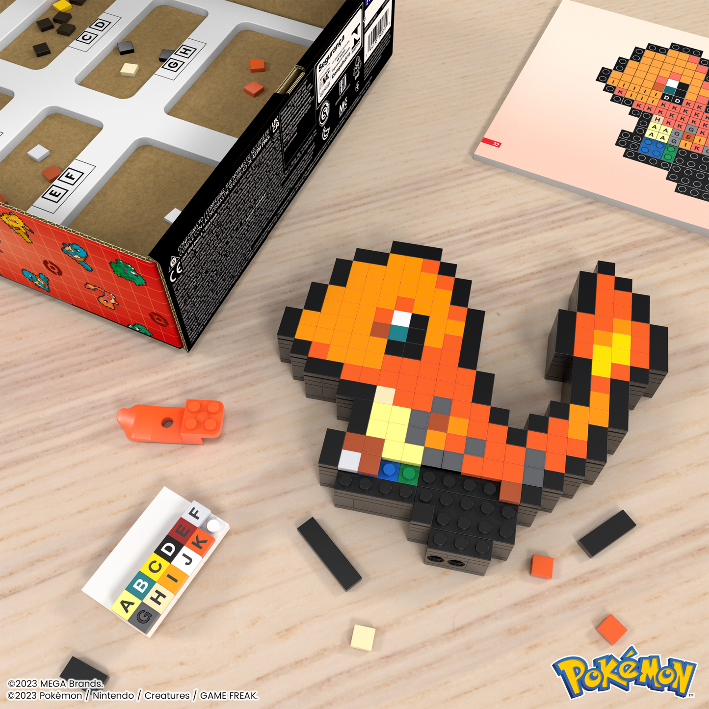 Pokémon Charmander Building Set by MEGA - Bộ Lắp Ráp Pixel Art - HTH76