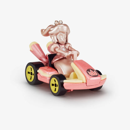 Hot Wheels Mario Kart Pink Gold Peach Collectible Vehicle - Xe Mô Hình Sưu Tầm - Mattel HGT99 - Hình ảnh sản phẩm