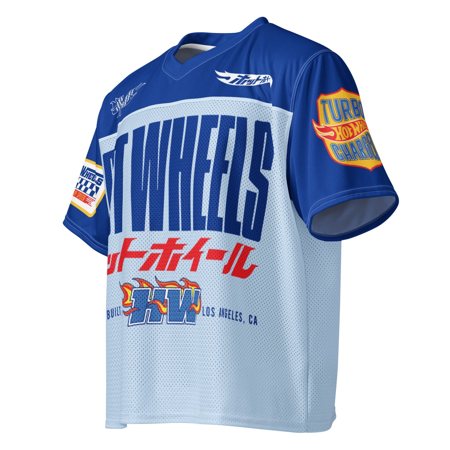 Hot Wheels in Kanji Blue Boxy Jersey