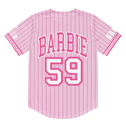 Barbie Pink Striped Baseball Jersey