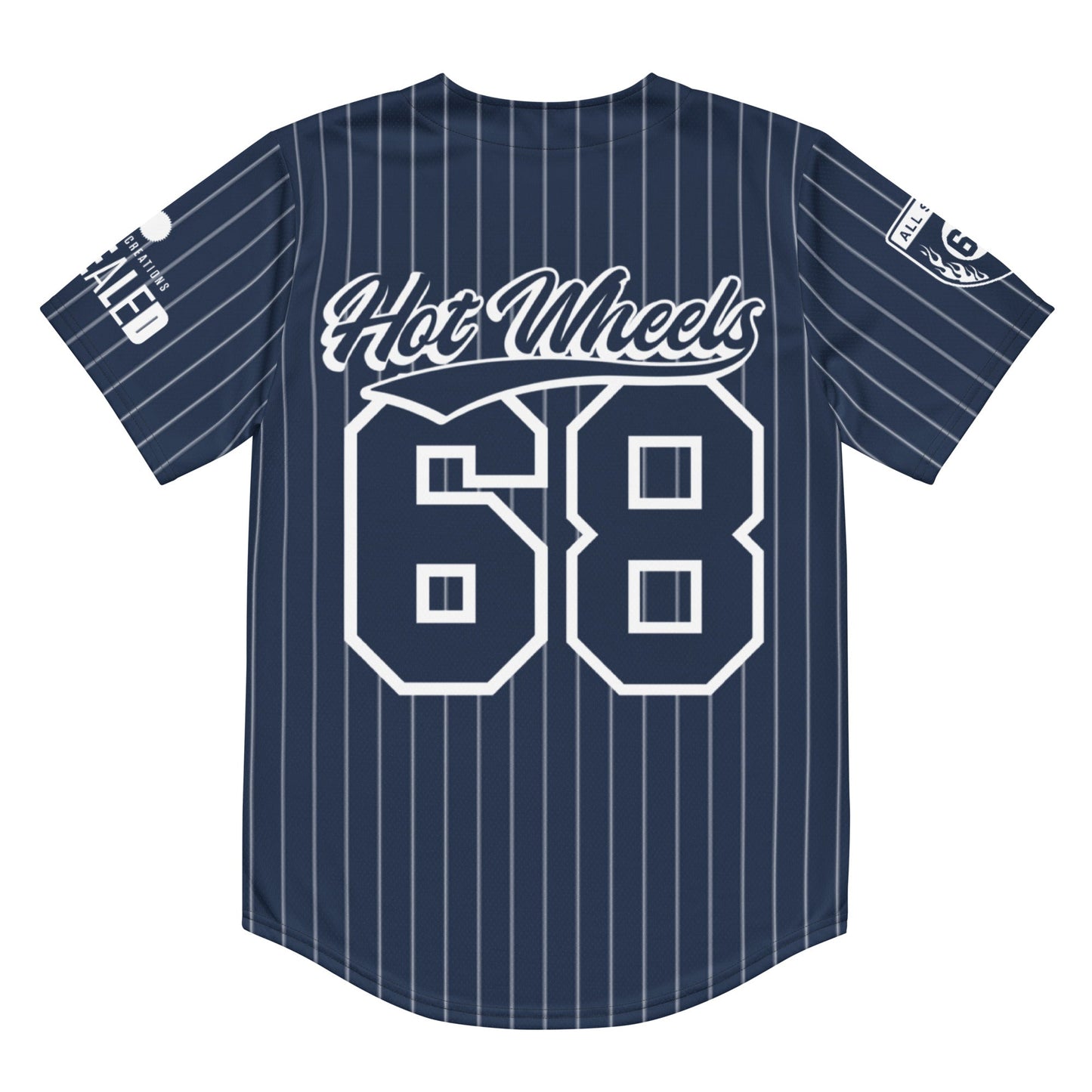 Hot Wheels Navy Striped Baseball Jersey