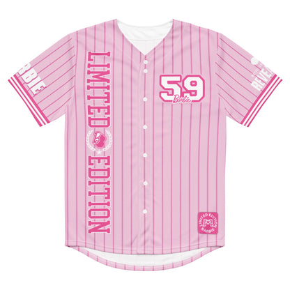 Barbie Pink Striped Baseball Jersey