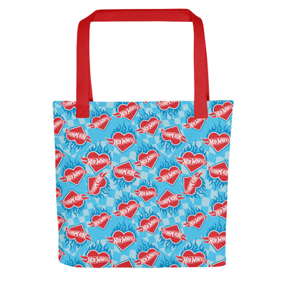 Hot Wheels Heart with Flame Tote Bag - Túi Tote Cao Cấp Độc Quyền - Hot Wheels