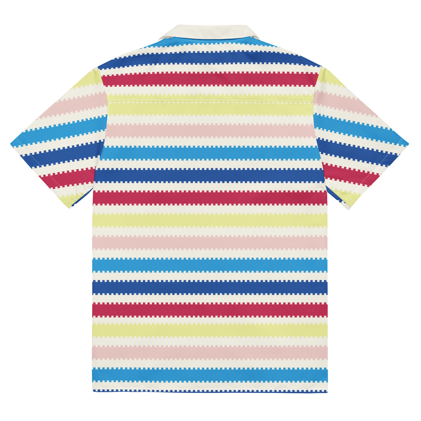 Beach Allan Button Front Shirt - Barbie the Movie Áo Sơ Mi Sọc Unisex Mattel Creations - Hình ảnh chi tiết 2
