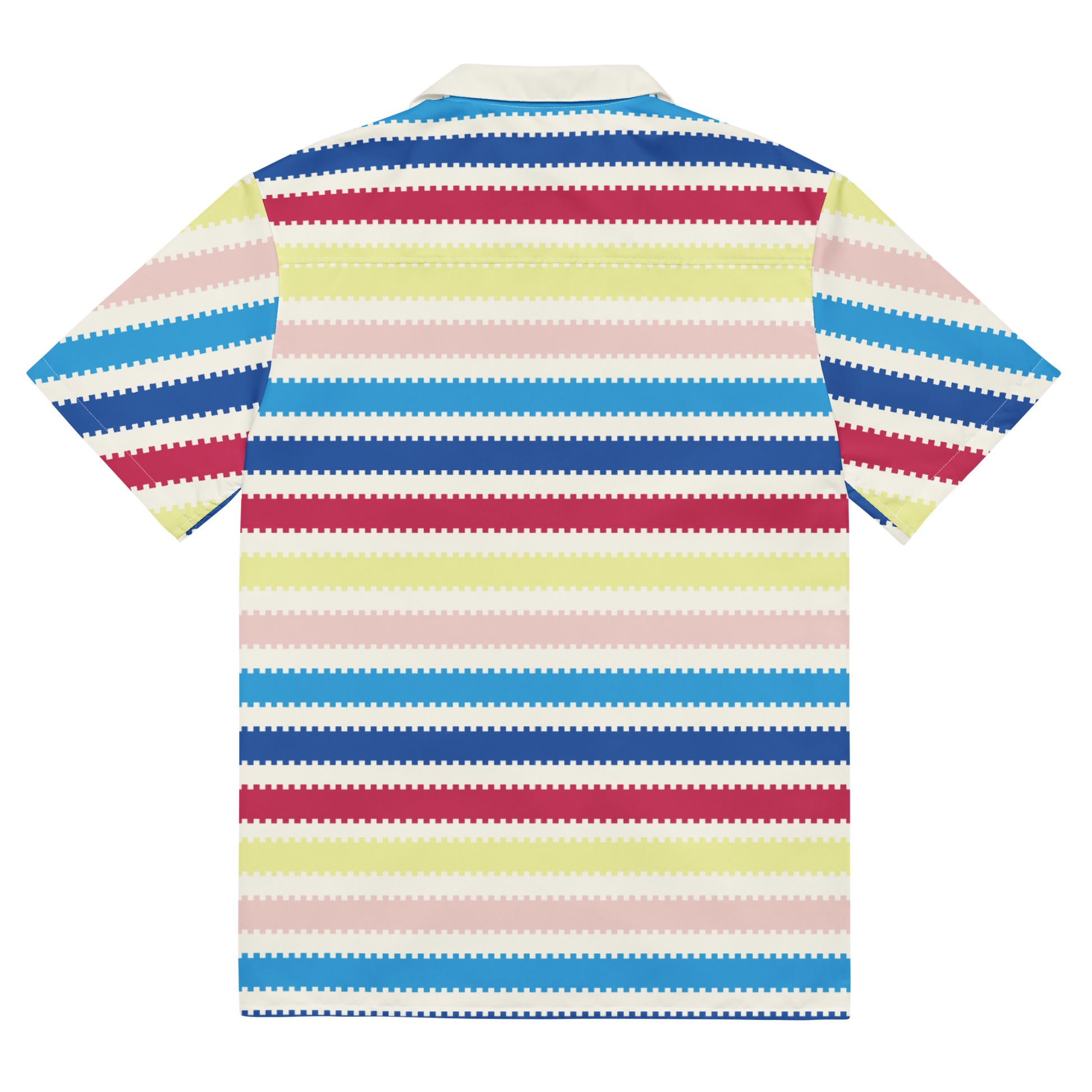 Beach Allan Button Front Shirt - Barbie the Movie Áo Sơ Mi Sọc Unisex Mattel Creations - Hình ảnh chi tiết 2