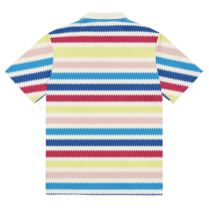 Beach Allan Button Front Shirt - Barbie the Movie Áo Sơ Mi Sọc Unisex Mattel Creations - Hình ảnh chi tiết 2