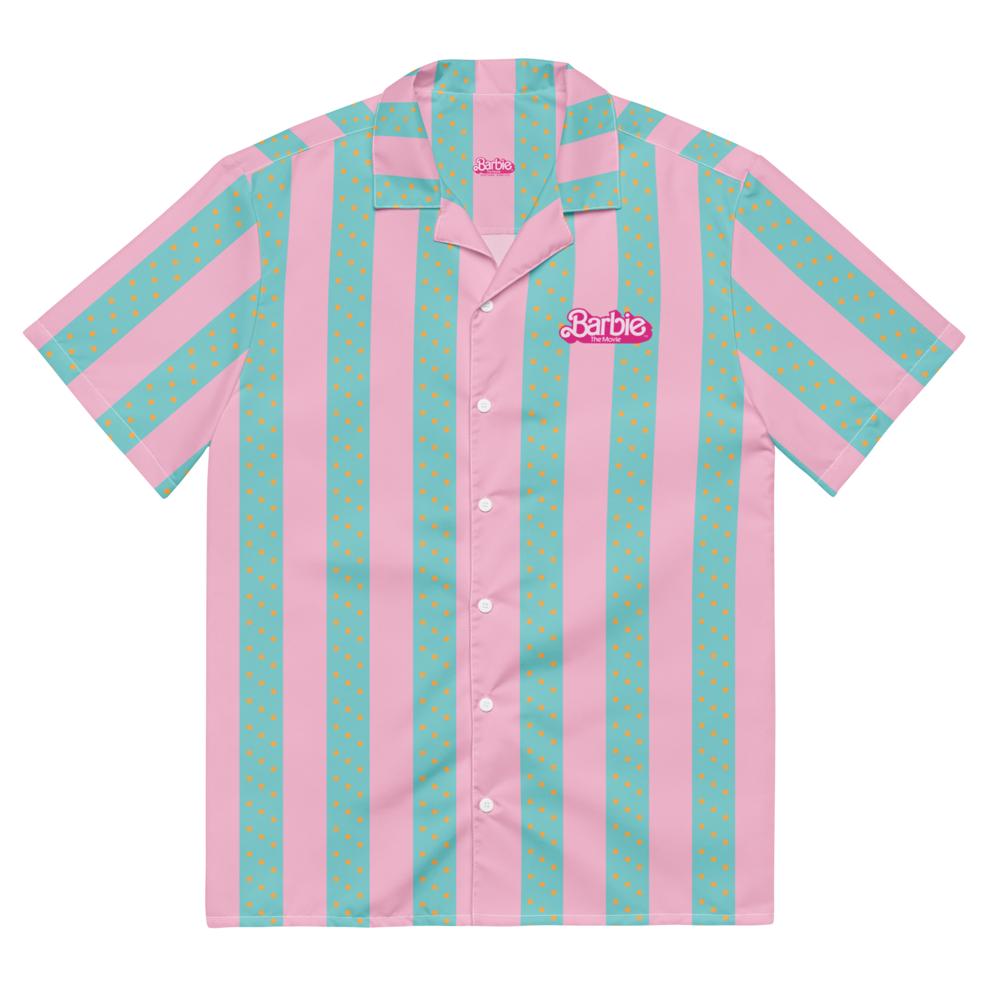 Beach Ken Button Front Shirt - Barbie the Movie Áo Sơ Mi Sọc Đi Biển Nam Mattel Creations - Hình ảnh sản phẩm