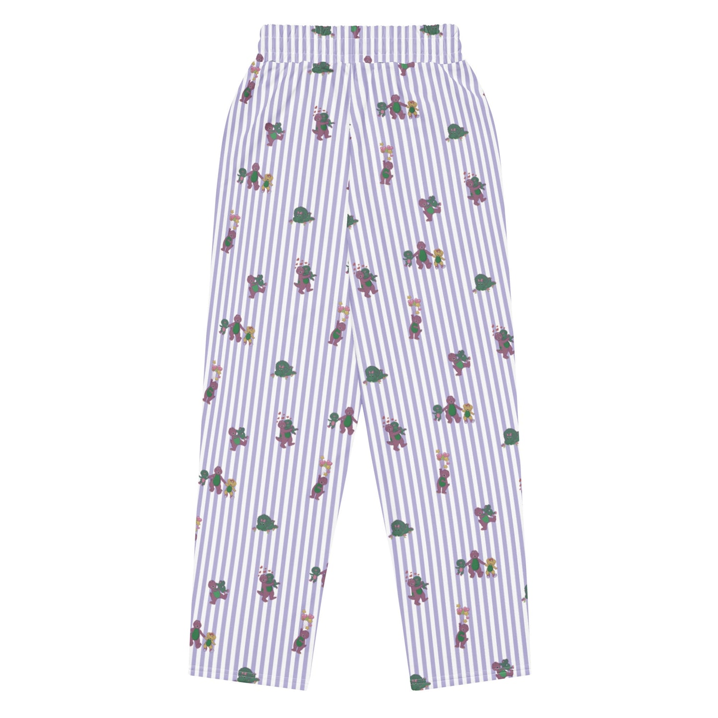 Barney Dinosaurs Wide Leg Striped Pants - Quần Ống Rộng Thời Trang Retro - Mattel Creations - Hình ảnh sản phẩm