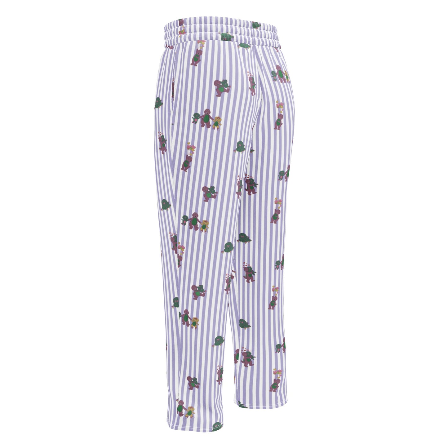 Barney Dinosaurs Wide Leg Striped Pants - Quần Ống Rộng Thời Trang Retro - Mattel Creations - Hình ảnh bổ sung 4