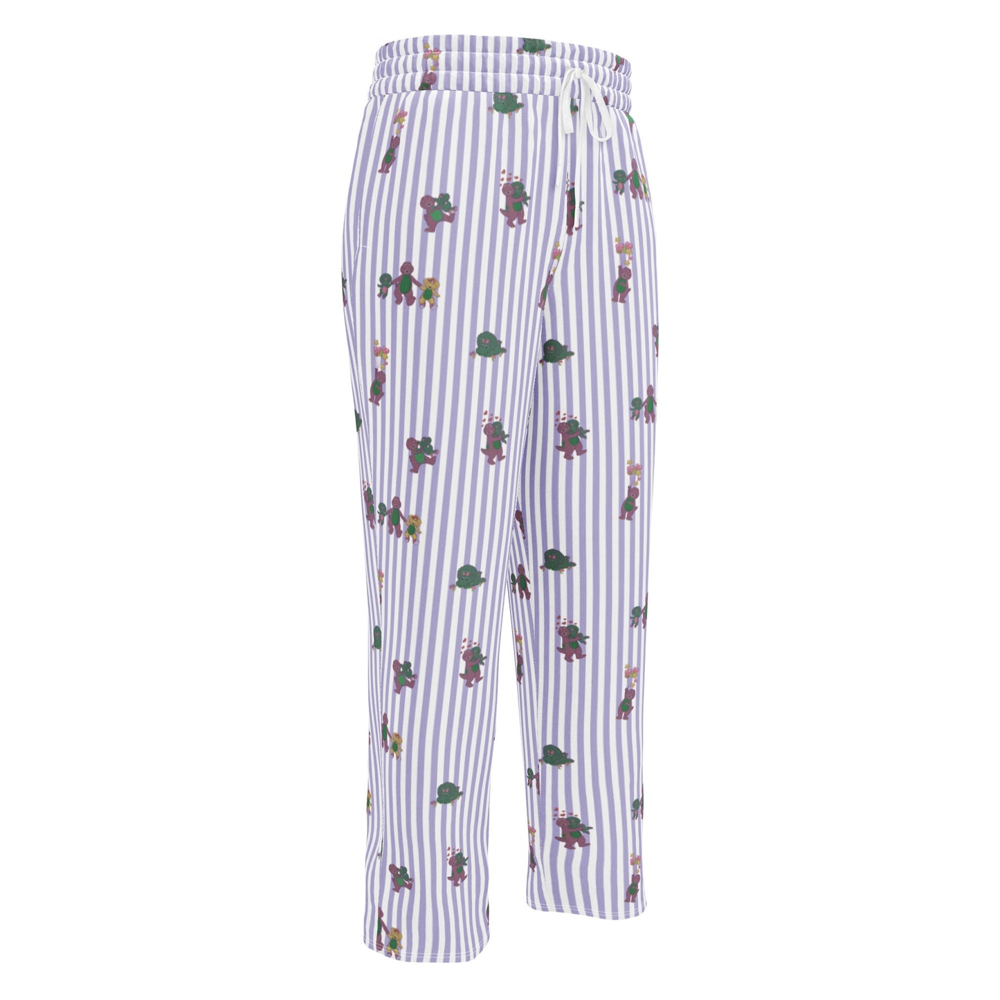 Barney Dinosaurs Wide Leg Striped Pants - Quần Ống Rộng Thời Trang Retro - Mattel Creations - Góc nhìn khác 3