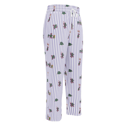 Barney Dinosaurs Wide Leg Striped Pants - Quần Ống Rộng Thời Trang Retro - Mattel Creations - Góc nhìn khác 3