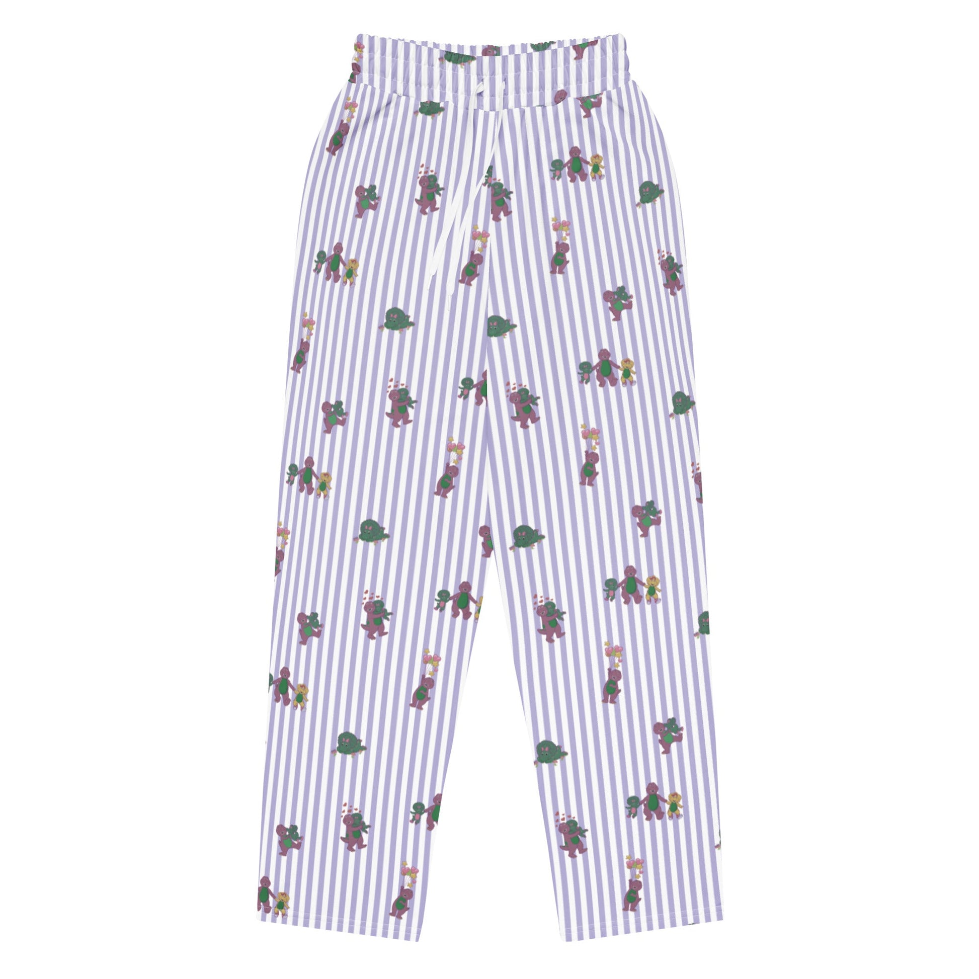 Barney Dinosaurs Wide Leg Striped Pants - Quần Ống Rộng Thời Trang Retro - Mattel Creations - Hình ảnh chi tiết 2
