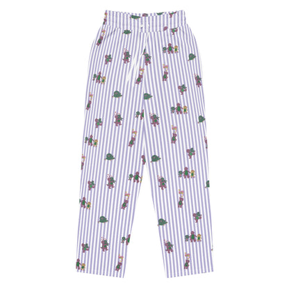 Barney Dinosaurs Wide Leg Striped Pants - Quần Ống Rộng Thời Trang Retro - Mattel Creations - Hình ảnh chi tiết 2