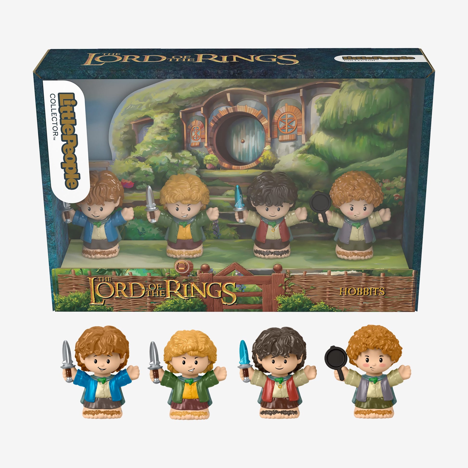 Little People Collector The Lord of the Rings: Hobbits Special Edition Figure Set - Bộ Mô Hình Nhân Vật Hobbit Sưu Tầm - Mattel HPW74 - Hình ảnh sản phẩm