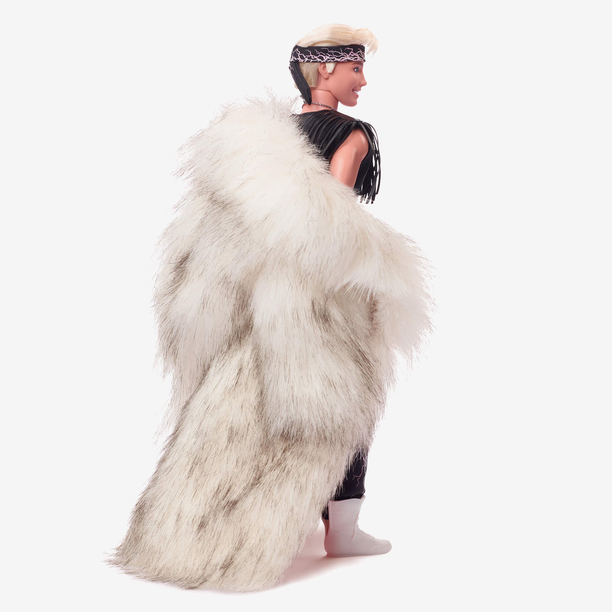 Ken Doll in Faux Fur Coat and Black Fringe Vest – Barbie The Movie - Búp Bê Sưu Tầm Cao Cấp Barbie Signature HRF31 Mattel - ả