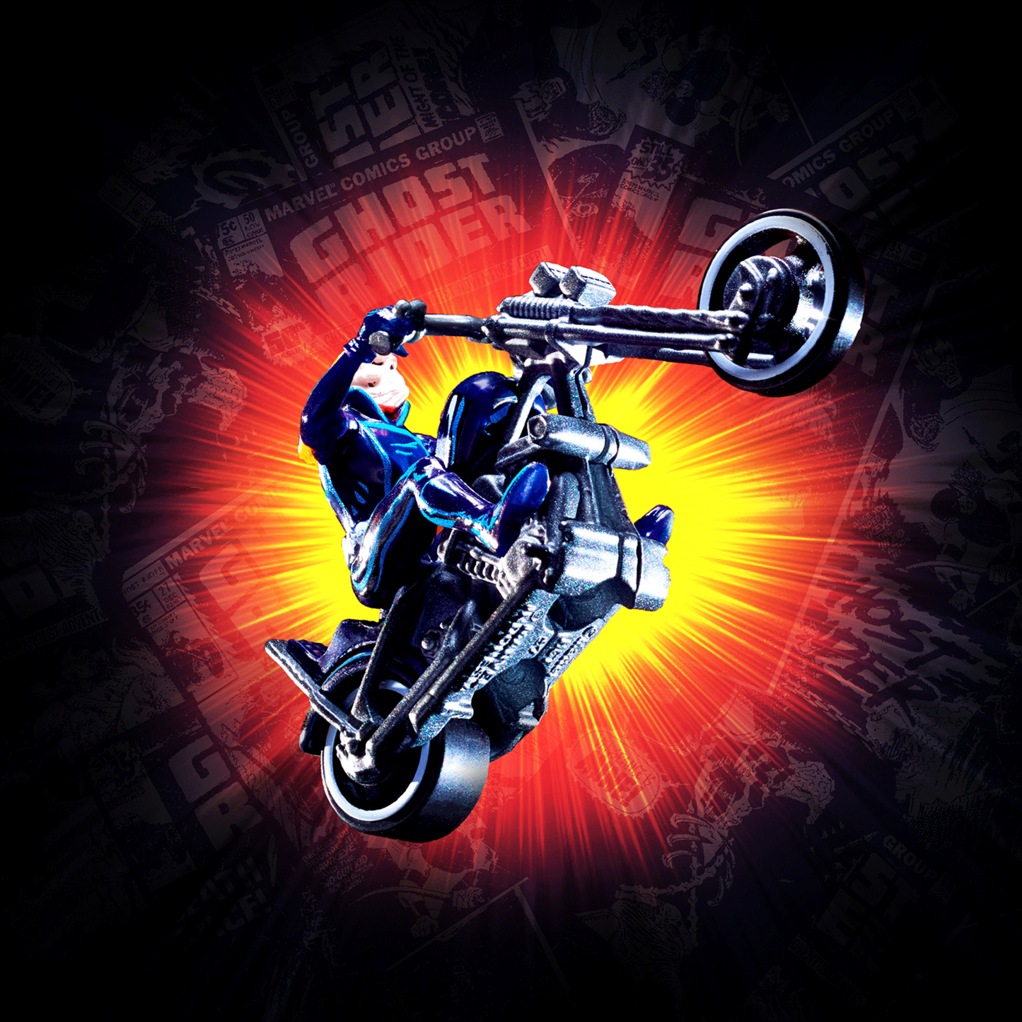Hot Wheels MARVEL Ghost Rider Motorcycle & Figure Collectible - Mô hình Xe Mô tô và Nhân vật Sưu tầm - Mattel - Hình ảnh bổ sung 6