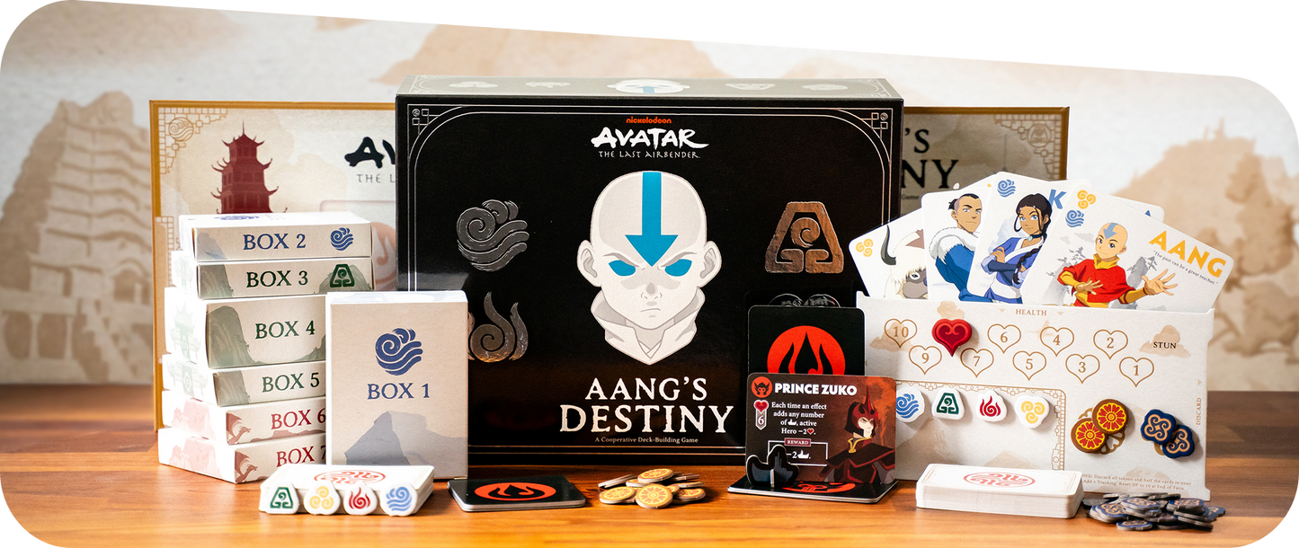 Avatar The Last Airbender: Aang's Destiny - Board Game Xây Dựng Bộ Bài Hợp Tác - The Op Games