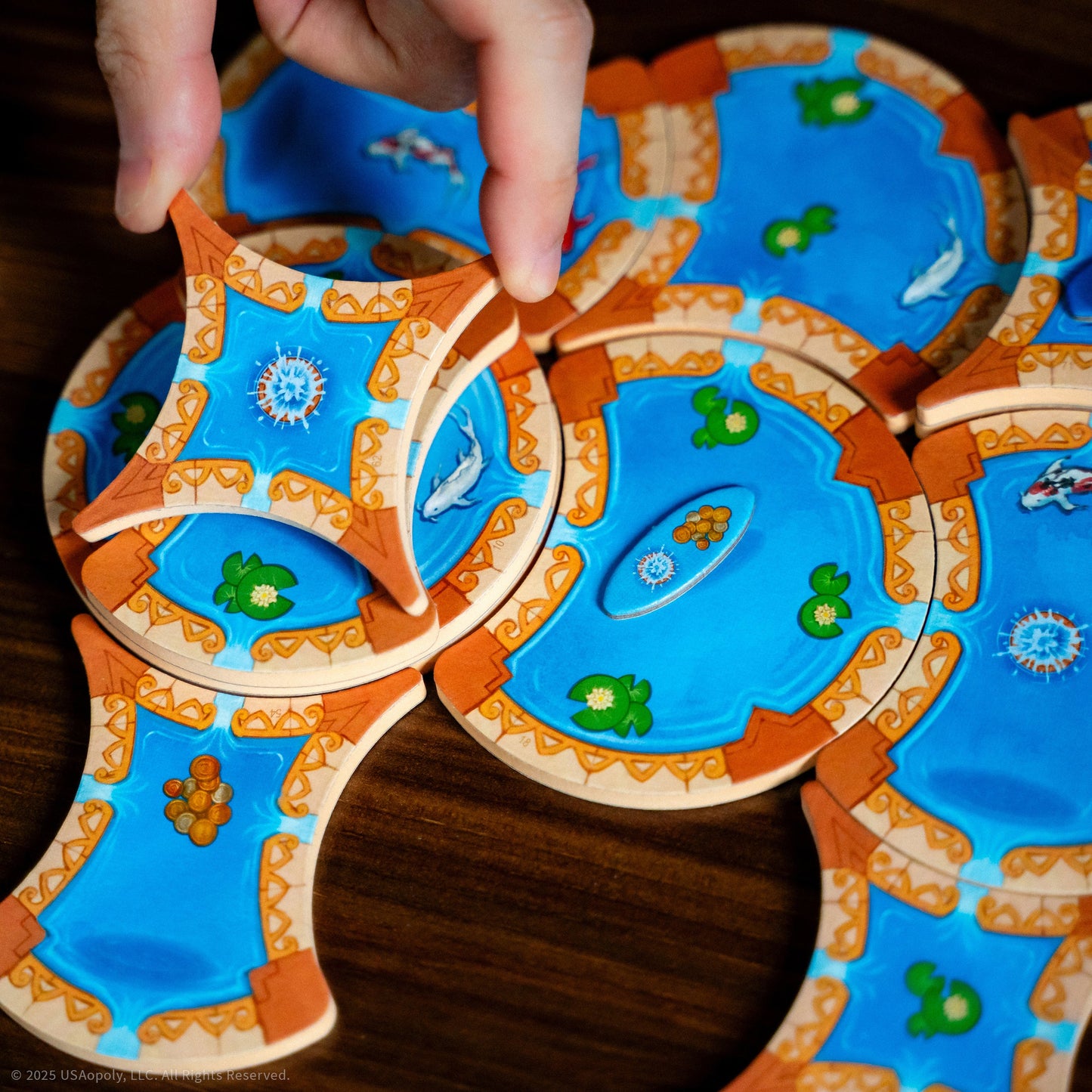 Fountains - Board Game Chiến thuật Đặt gạch Xây dựng - The Op Games