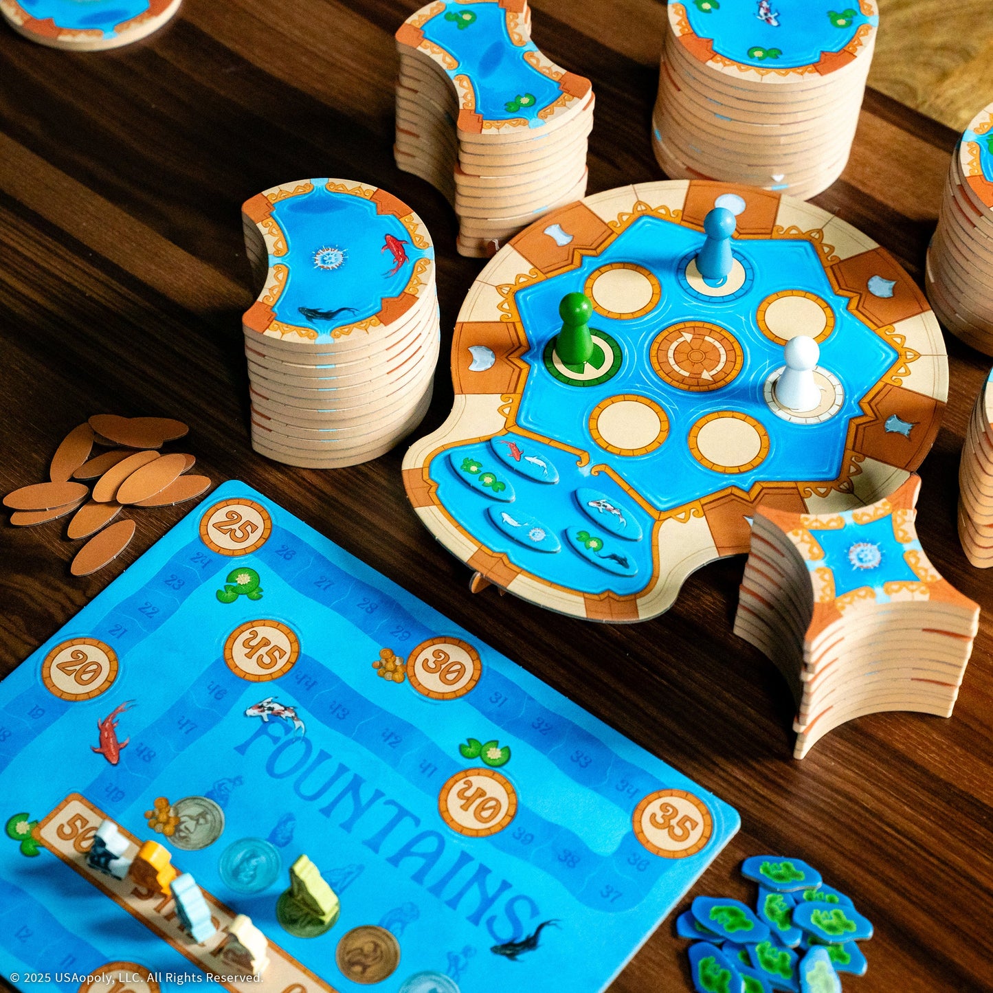 Fountains - Board Game Chiến thuật Đặt gạch Xây dựng - The Op Games