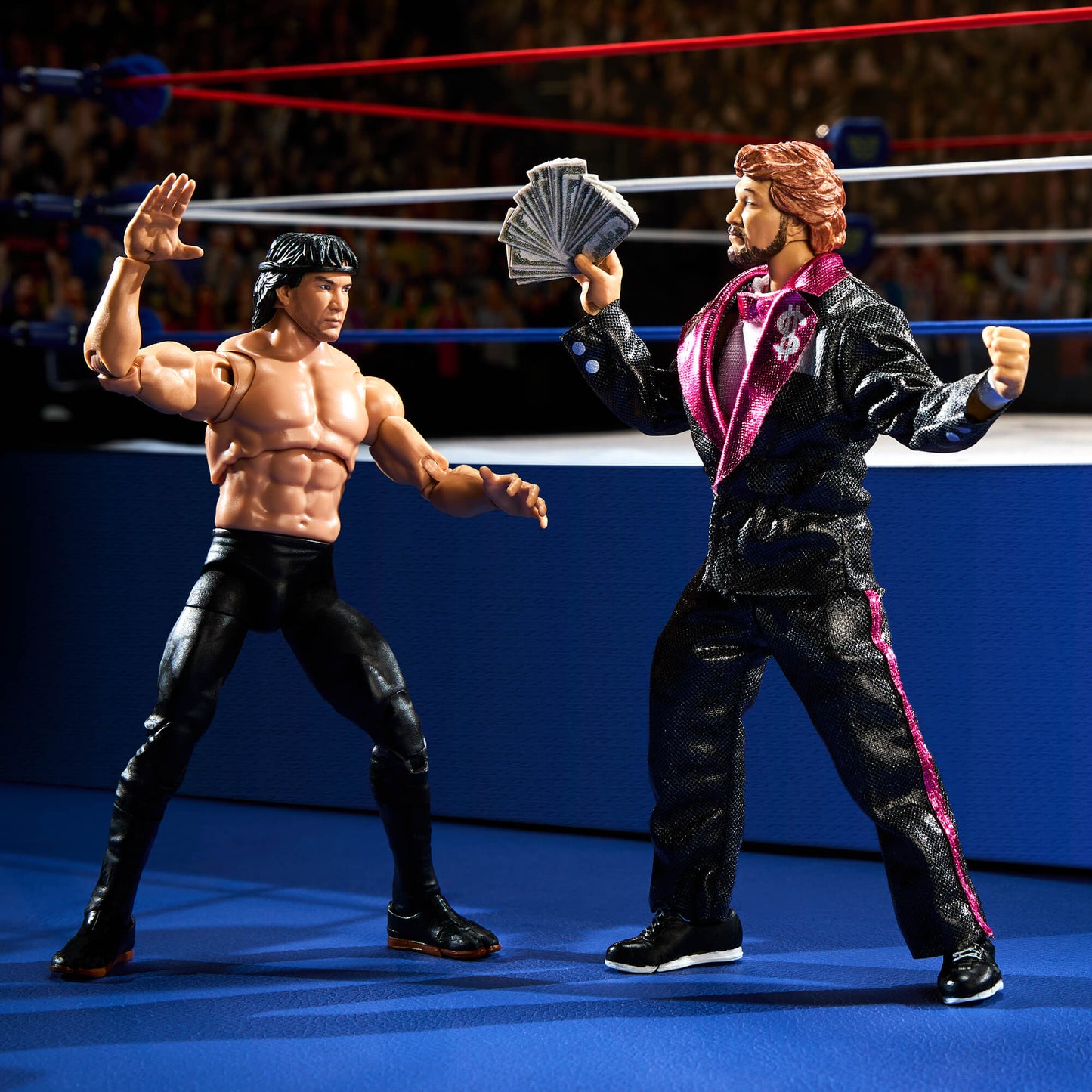 WWE Ultimate Edition Coliseum Collection “Million Dollar Man” Ted DiBiase and Ricky “The Dragon” Steamboat 2-Pack Bộ 2 Mô Hình Đô Vật Mattel - Hình ảnh sản phẩm