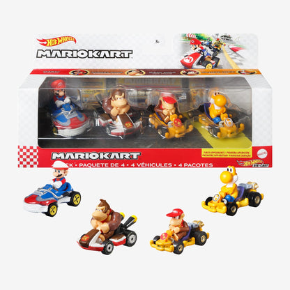 Mario Kart 4-Pack - Bộ 4 Xe Mô Hình Hot Wheels - Mattel - Hình ảnh sản phẩm