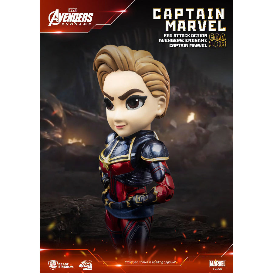 Avengers: Endgame Captain Marvel - Mô hình hành động Egg Attack Action - Beast Kingdom EAA-108