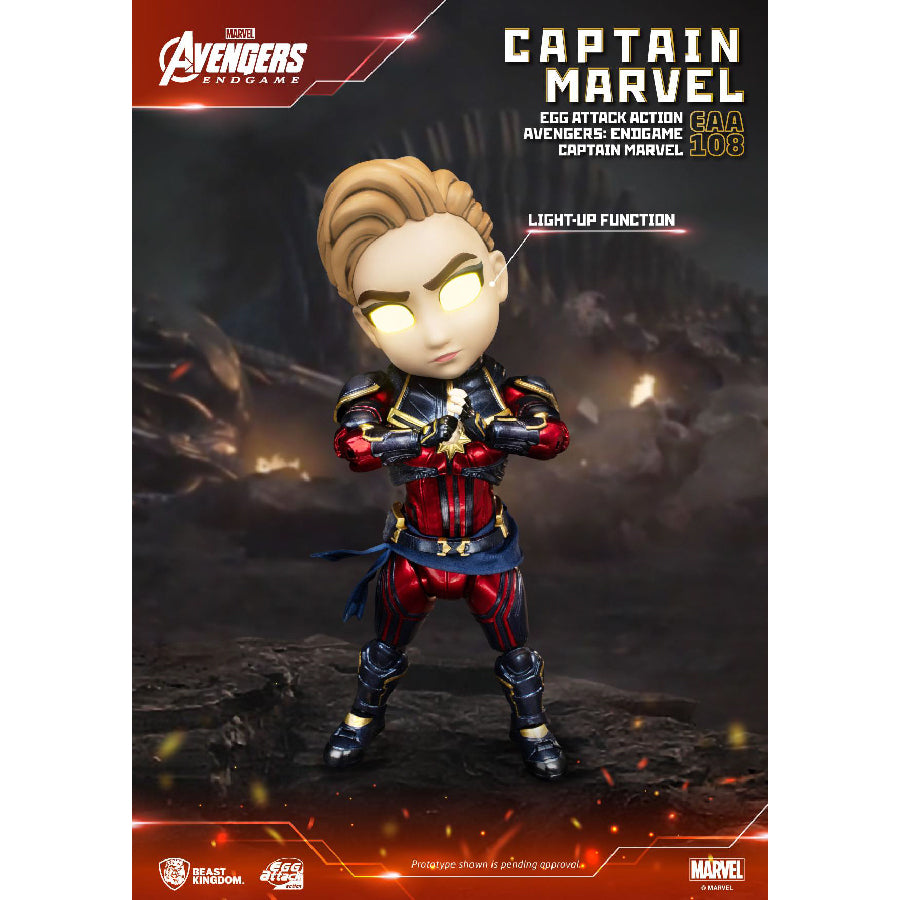 Avengers: Endgame Captain Marvel - Mô hình hành động Egg Attack Action - Beast Kingdom EAA-108