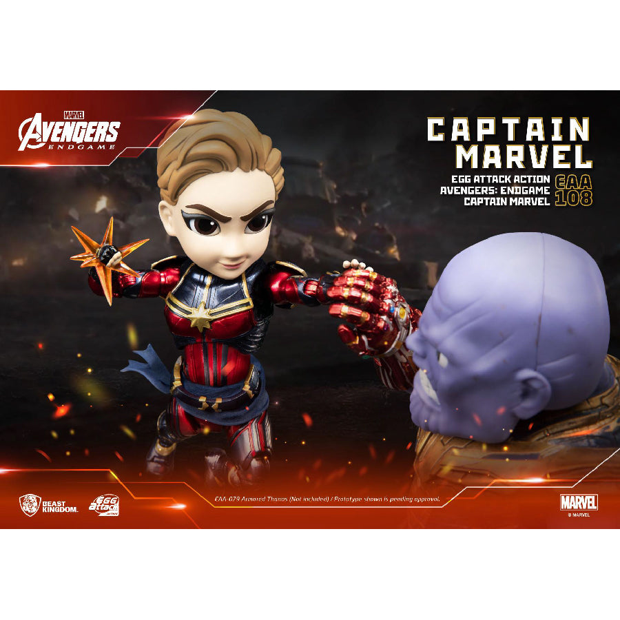 Avengers: Endgame Captain Marvel - Mô hình hành động Egg Attack Action - Beast Kingdom EAA-108