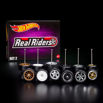 RLC Exclusive Real Riders Wheels Pack - Set 2 | Bộ Bánh Xe Hot Wheels Cao Cấp | Mattel HGK88 - Hình ảnh sản phẩm