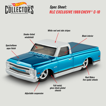 RLC Exclusive 1969 Chevy C-10 Xe Mô Hình Hot Wheels Cao Cấp - Hình ảnh bổ sung 7